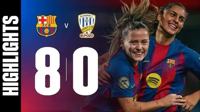 First game day, first hattrick for Pina. Barcelona opened the season with the demolion of a newbie