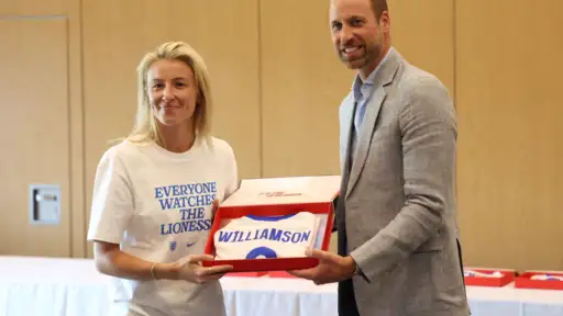 Prince William wishes the Lionesses luck ahead of the Women’s Euros